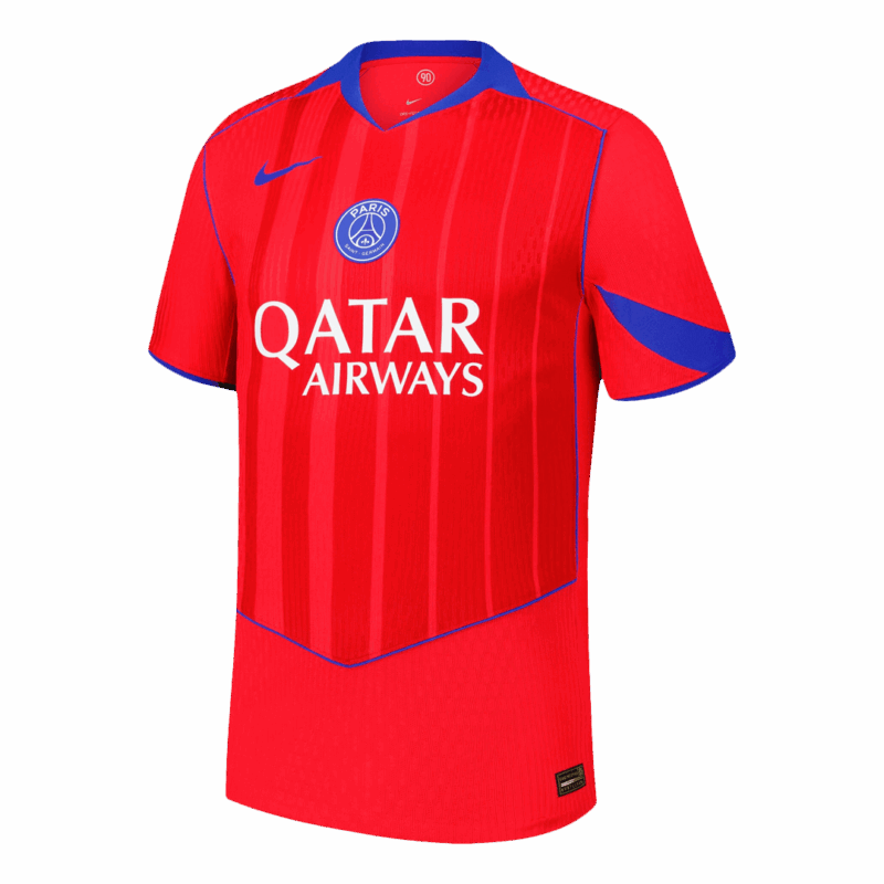 O.DEMBÉLÉ #10 Authentic PSG Third Away Soccer Jersey 25/26 Red