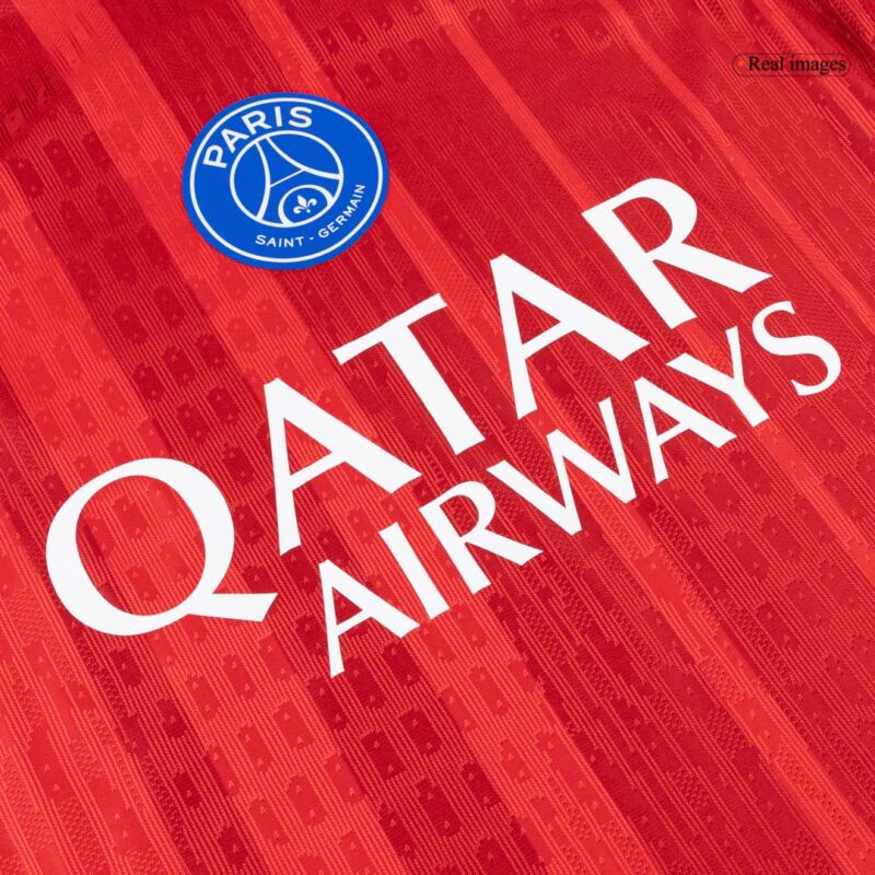O.DEMBÉLÉ #10 Authentic PSG Third Away Soccer Jersey 25/26 Red