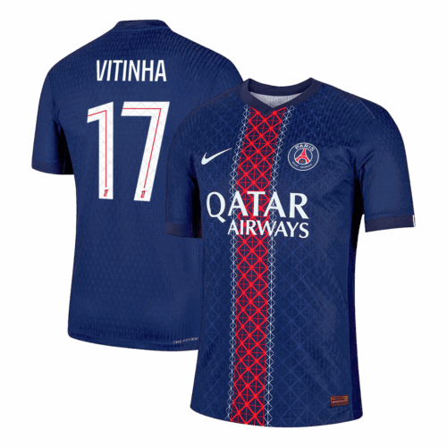 VITINHA #17 Authentic PSG Home Soccer Jersey 2025/26 Navy
