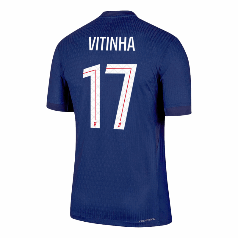 VITINHA #17 Authentic PSG Home Soccer Jersey 2025/26 Navy