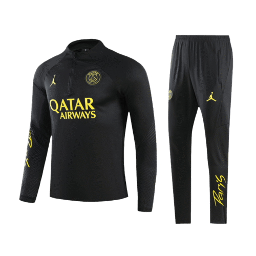 PSG 1/4 Zip Tracksuit 2023/24 Kids Black