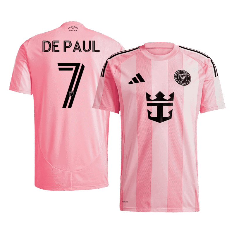 DE PAUL #7 Inter Miami CF Home Soccer Jersey 2025
