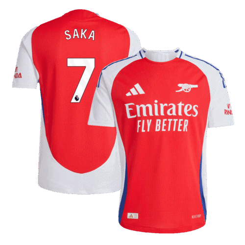 SAKA #7 Arsenal Home Authentic Soccer Jersey 2024/25