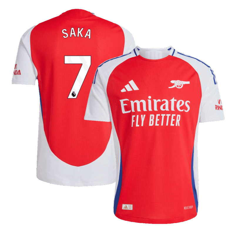 SAKA #7 Arsenal Home Authentic Soccer Jersey 2024/25