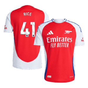 RICE #41 Arsenal Home Authentic Soccer Jersey 2024/25