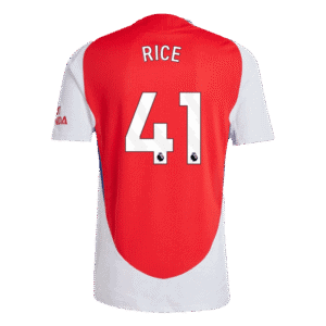 RICE #41 Arsenal Home Authentic Soccer Jersey 2024/25