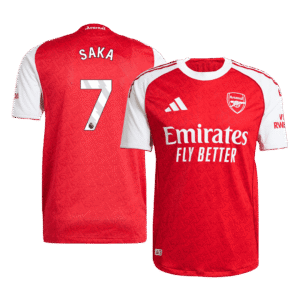 SAKA #7 Arsenal Home Authentic Soccer Jersey 2025/26