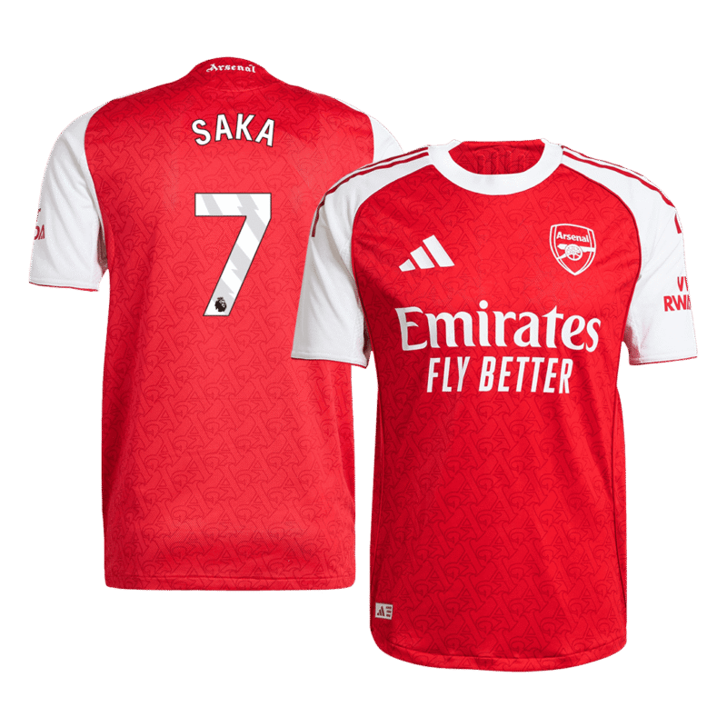 SAKA #7 Arsenal Home Authentic Soccer Jersey 2025/26