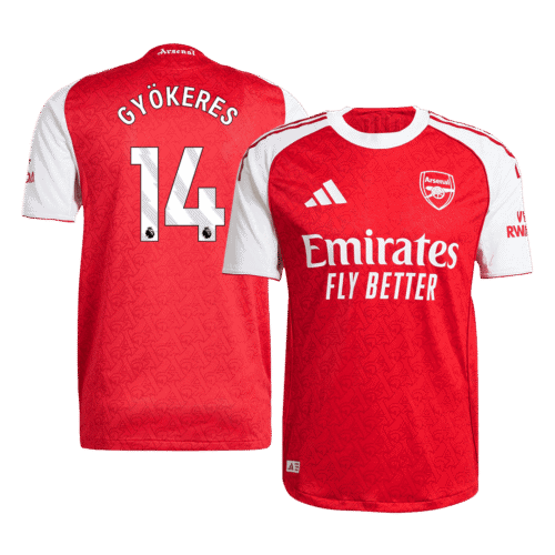 GYÖKERES #14 Arsenal Home Authentic Soccer Jersey 2025/26