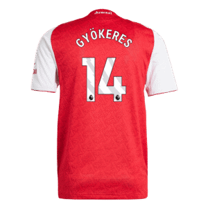 GYÖKERES #14 Arsenal Home Authentic Soccer Jersey 2025/26