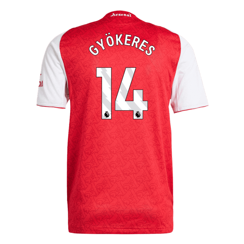 GYÖKERES #14 Arsenal Home Authentic Soccer Jersey 2025/26