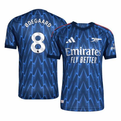 ØDEGAARD #8 Arsenal Away Authentic Soccer Jersey 2025/26