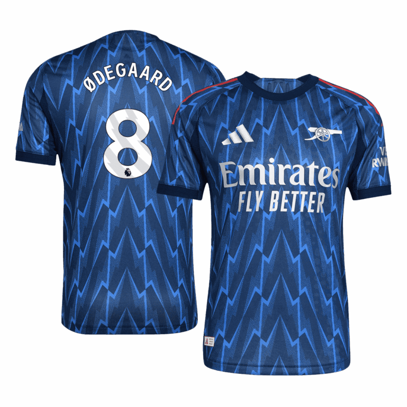 ØDEGAARD #8 Arsenal Away Authentic Soccer Jersey 2025/26