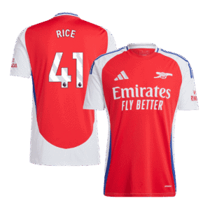 RICE #41 Arsenal Home Soccer Jersey 2024/25
