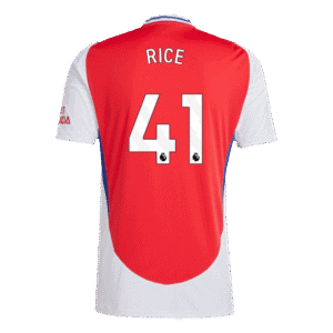 RICE #41 Arsenal Home Soccer Jersey 2024/25