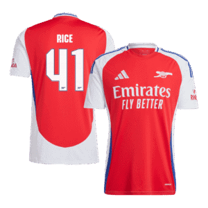 RICE #41 Arsenal Home Soccer Jersey 2024/25 - UCL