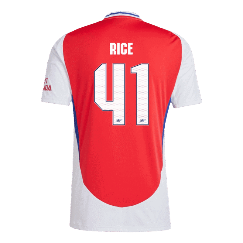 RICE #41 Arsenal Home Soccer Jersey 2024/25 - UCL