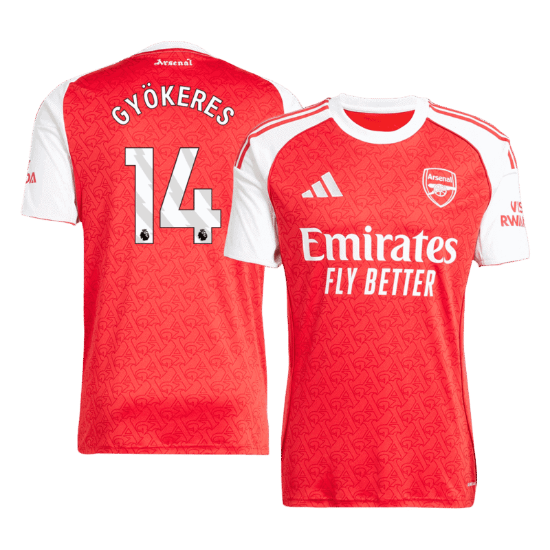 GYÖKERES #14 Arsenal Home Soccer Jersey 2025/26