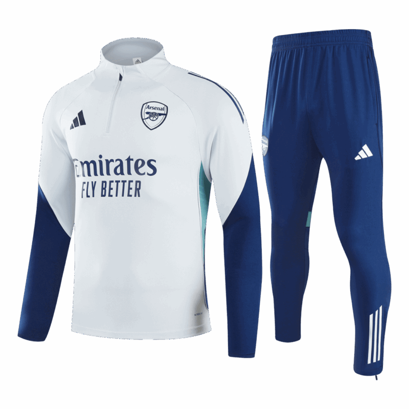 Kid's Arsenal Zipper Sweatshirt Kit(Top+Pants) 25/26 White