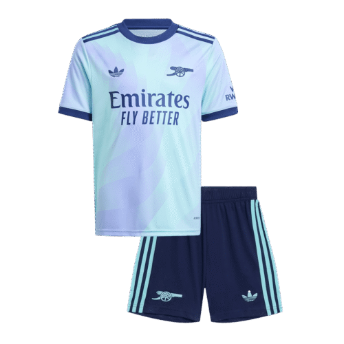 Arsenal Third Away Kids Soccer Jerseys Kit 2024/25