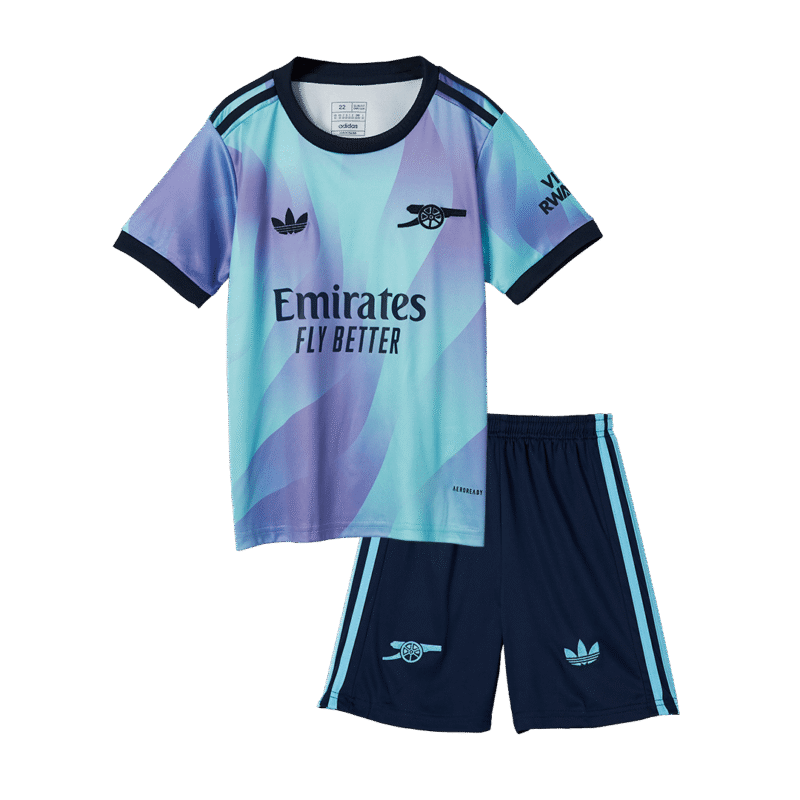 Arsenal Third Away Kids Soccer Jerseys Kit 2024/25