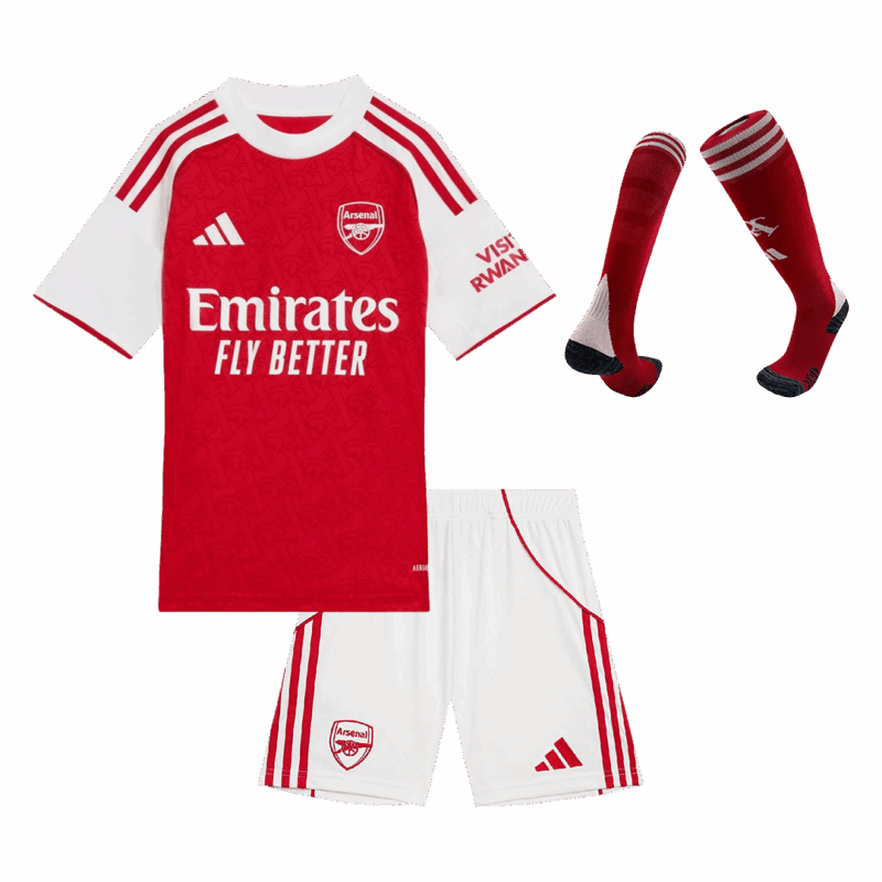 Arsenal Home Kids Soccer Jerseys Full Kit 2025/26