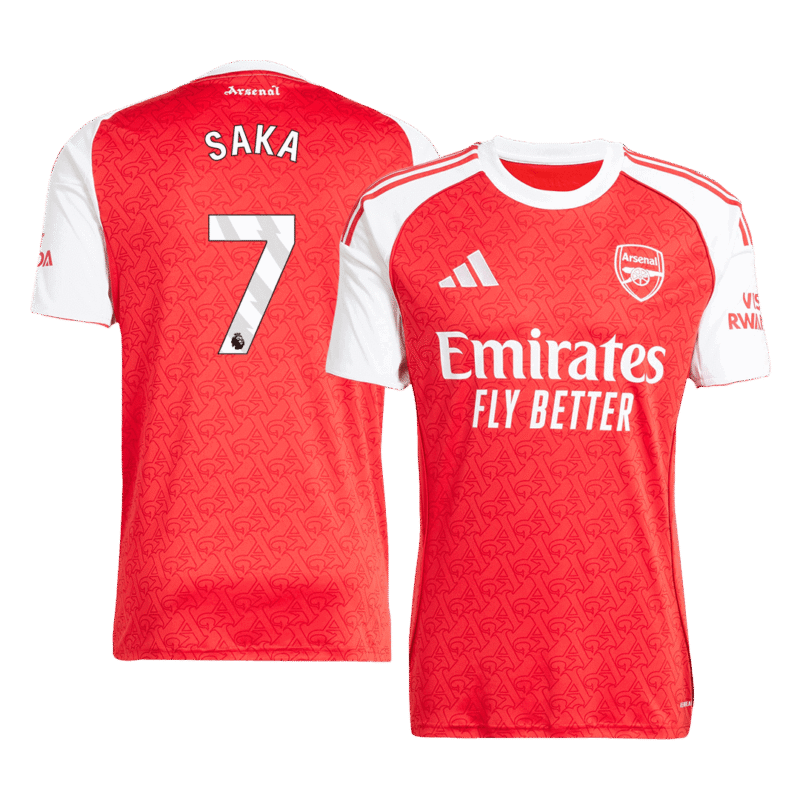SAKA #7 Arsenal Home Soccer Jersey 2025/26