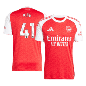 RICE #41 Arsenal Home Soccer Jersey 2025/26