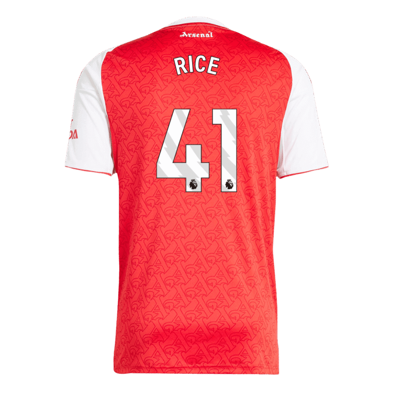 RICE #41 Arsenal Home Soccer Jersey 2025/26
