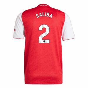 SALIBA #2 Authentic Arsenal Home Soccer Jersey 2025/26 Red