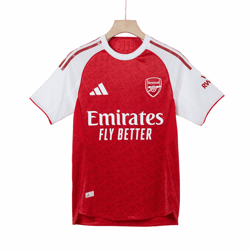 SALIBA #2 Authentic Arsenal Home Soccer Jersey 2025/26 Red