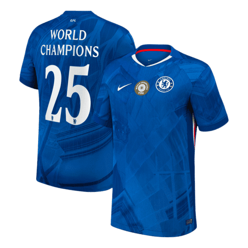 WORLD CHAMPIONS #25 Chelsea Home Soccer Jersey 2025/26 with chest badge