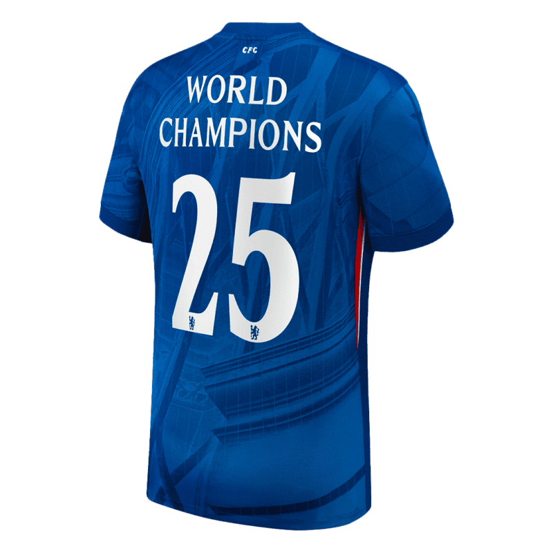 WORLD CHAMPIONS #25 Chelsea Home Soccer Jersey 2025/26 with chest badge