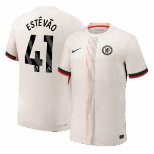 ESTÊVÃO #41 Authentic Chelsea Away Soccer Jersey 2025/26 White