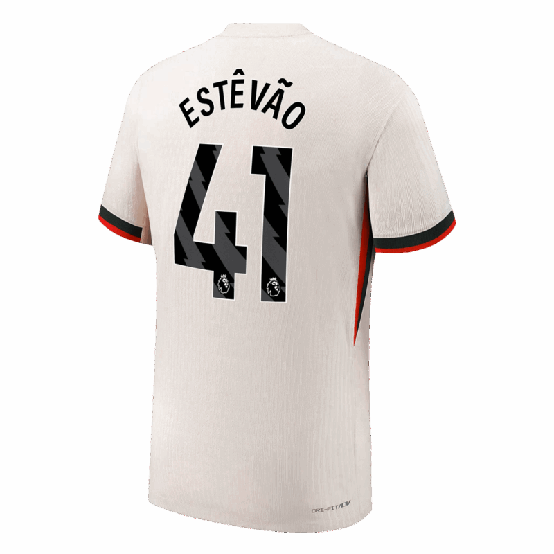 ESTÊVÃO #41 Authentic Chelsea Away Soccer Jersey 2025/26 White