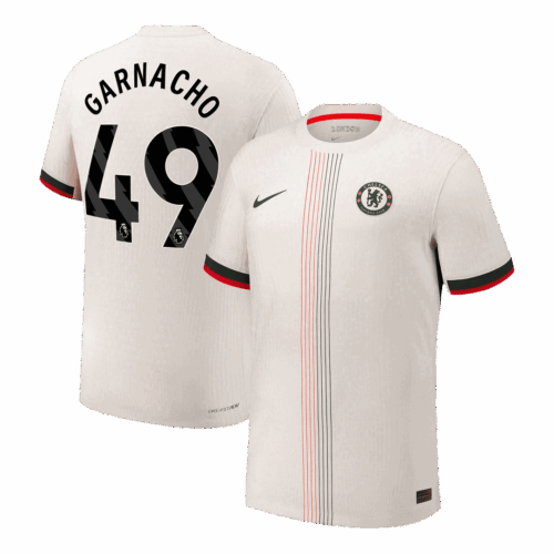 GARNACHO #49 Authentic Chelsea Away Soccer Jersey 2025/26 White