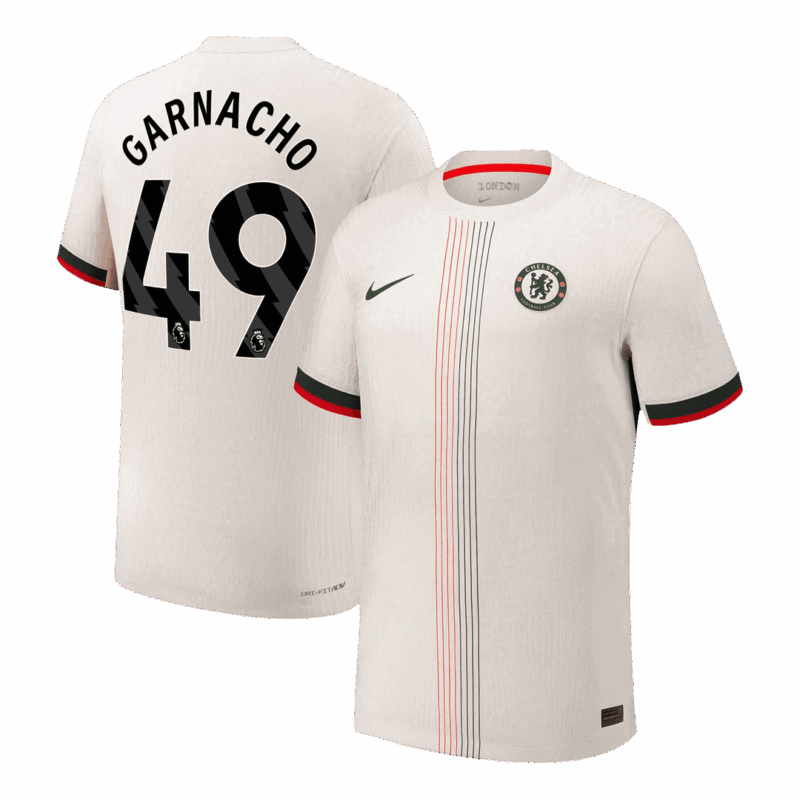 GARNACHO #49 Authentic Chelsea Away Soccer Jersey 2025/26 White