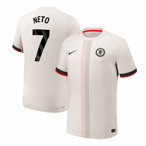 NETO #7 Authentic Chelsea Away Soccer Jersey 2025/26 White