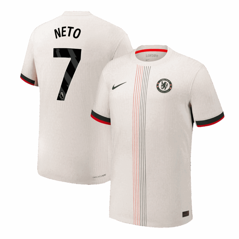 NETO #7 Authentic Chelsea Away Soccer Jersey 2025/26 White