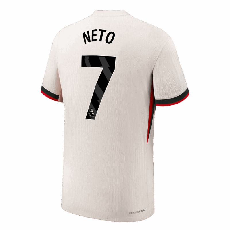 NETO #7 Authentic Chelsea Away Soccer Jersey 2025/26 White