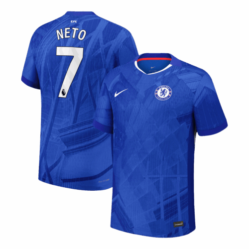 NETO #7 Authentic Chelsea Home Soccer Jersey 2025/26 Blue