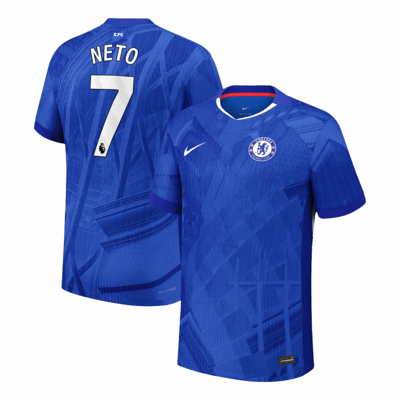 NETO #7 Authentic Chelsea Home Soccer Jersey 2025/26 Blue