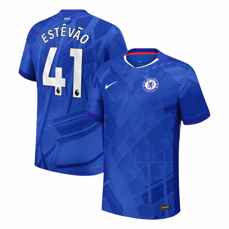 ESTÊVÃO #41 Authentic Chelsea Home Soccer Jersey 2025/26 Blue