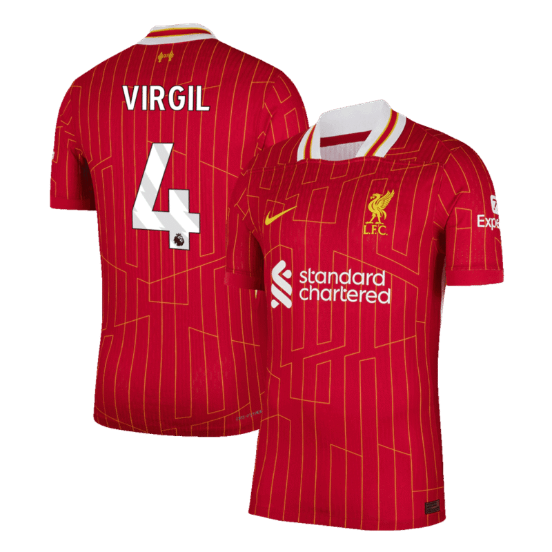 VIRGIL #4 Liverpool Home Authentic Soccer Jersey 2024/25