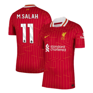 M.SALAH #11 Liverpool Home Authentic Soccer Jersey 2024/25