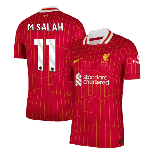 M.SALAH #11 Liverpool Home Authentic Soccer Jersey 2024/25