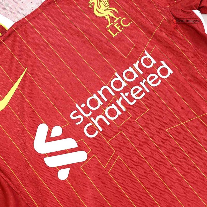 M.SALAH #11 Liverpool Home Authentic Soccer Jersey 2024/25