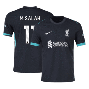 M.SALAH #11 Liverpool Away Authentic Soccer Jersey 2024/25