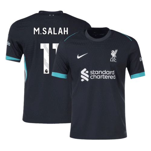 M.SALAH #11 Liverpool Away Authentic Soccer Jersey 2024/25
