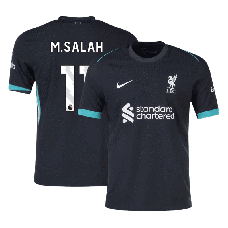 M.SALAH #11 Liverpool Away Authentic Soccer Jersey 2024/25